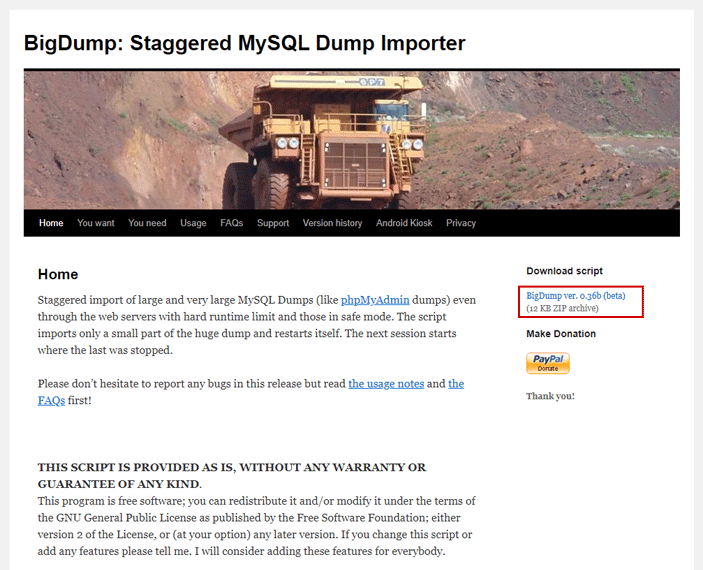 Staggered MySQL Dump Importer